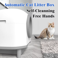 Elecpet Litière Intelligente Automatique Autonettoyante avec Application et Toilette Electrique Fermée pour Plusieurs Chats 80L