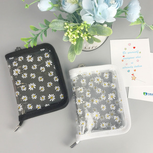 Ute-carpeta transparente de margaritas para oficina y escuela, cuaderno de hojas sueltas con cremallera de 3 agujeros, material de papelería - Product Image 1