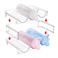 Porte-bouteille d'eau empilable en plastique organisateur de gobelet support de stockage de bouteille d'eau en gros