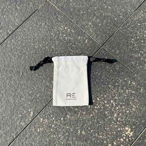 Wholesale Recycle Cotton <b>Drawstring</b> Bag Customized Logo Printing Eco Jewelry Packaging <b>Pouch</b> Bag - Product Image 1