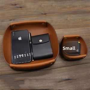 Factory Custom Leather <b>Storage</b> <b>Tray</b> Personalized Square Leather Desktop Organizer <b>Tray</b> for Home <b>Storage</b> - Product Image 2