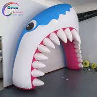 Arche gonflable en forme de bouche de requin pour parc aquatique, parc à thème océanique, fête d'anniversaire, entrée d'événement