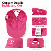 Gorra de Béisbol Deportiva de Secado Rápido Personalizada con Logotipo, Gorra de Cola de Caballo Cruzada de Alta Calidad