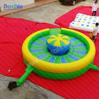 Tapis de rodéo gonflable commercial, arène de combat de taureaux gonflable pour carnaval et team building pour adultes