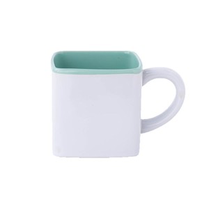 แก้วเซรามิคทรงสี่เหลี่ยม สีแดงล้วน สำหรับใส่นม กาแฟ ของขวัญ พร้อมพิมพ์ลายส่วนตัว - Product Image 3