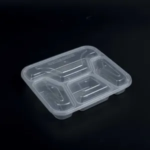 Hot bán đa ngăn nhựa dùng một lần container thực phẩm, PP lò vi ba thực phẩm Hộp Ăn Trưa - Product Image 6