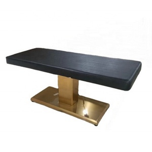 Kisen Modern Beauty Spa Cosmetic <b>Table</b> 80cm Black Massage Treatment 3 Electric Motors Curved <b>Lash</b> <b>Bed</b> Gold Base for Bedroom Sale - Product Image 2