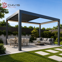 Pergola à toit rétractable en aluminium, directement de l'usine, avec auvent pliant pour patio et projets hôteliers