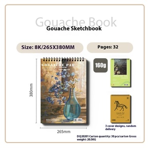 Daqian Chuyên Nghiệp 160G Gouache Phác Thảo <span class=keywords><strong>8K</strong></span> 16K 32 Trang Xoắn Ốc ràng buộc Sơn Giấy Cho Bút Chì Cho Phác Thảo Quà Tặng Cho - Product Image 6