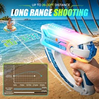 Jouets d'extérieur pour enfants YT, pistolet à eau électrique futuriste arc-en-ciel en forme d'ananas, pistolet à eau coloré pour enfants avec lumière