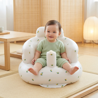 Siège de sol gonflable pour bébé avec pompe à air intégrée, design moderne, motif olive, grand canapé-lit pour bébé pour salon, chambre et extérieur