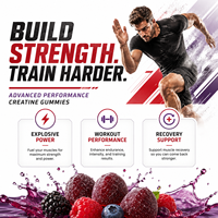 Private Label Creatine Gummies 5000mg per portie met BCAA 2:1:1 & Vitamine B12 Dagelijkse Trainingsprestatie ODM Bulk