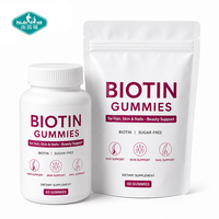 Gommes à la biotine pour la santé des cheveux, de la peau et des ongles, fabricant de compléments alimentaires en gommes, étiquette privée OEM