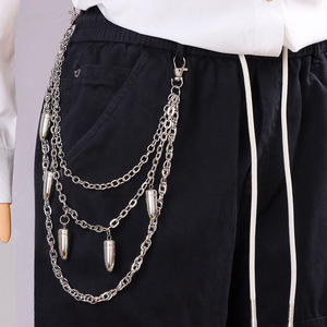 Cadena de Pantalón con Colgante de Bala Metálica Multicapa, Estilo Hip Hop, Cadena de Cintura de Aleación de Zinc, Accesorio de Moda Casual - Product Image 2