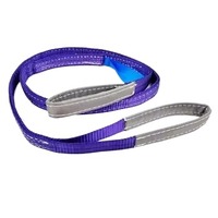 Sangle de levage en polyester à haute résistance, haute visibilité, résistante aux températures élevées, réglable, 1-10 tonnes, personnalisable