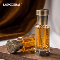 Flacon de parfum Attar polonais à faible MOQ, vide, transparent, avec applicateur roll-on et bâtonnet de trempage, 3ml, 6ml, 12ml, en verre avec bouchon Zamac