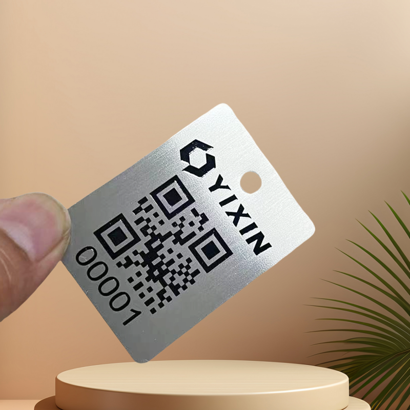 Custom Anodized Aluminum QR Code Tag Digital Printing Metal Photo ...