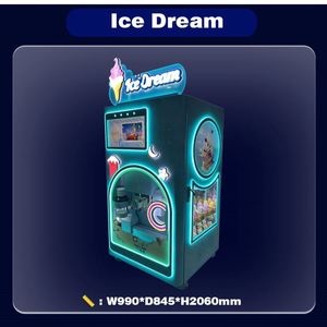 Distributeur automatique de crème glacée avec accepteur de pièces/billets, éclairage LED, construction en métal ABS, usage commercial - Product Image 3