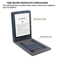 Étui personnalisable compatible avec Kindle Paperwhite 1/2/3/4/5 (2022) à ouverture supérieure et inférieure, avec support frontal, pour une utilisation à deux mains