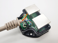 Kabel Pemisah Ethernet Adaptor Jaringan RJ45, 1 Adaptor Kabel Internet LAN Pria Ke 2 Wanita, Cocok Super Cat5, Cat5e, Cat6