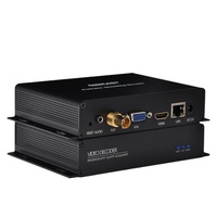 Décodeur IPTV H.265, décodeur vidéo satellite, convertisseur audio VGA LAN, boîtier métallique
