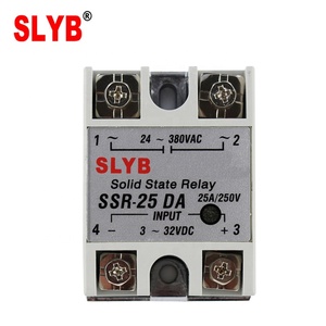 SLYB ミニチュアエポキシフルアンプ単相工業用24Vソリッドステートリレー <span class=keywords><strong>SSR</strong></span>-25 DA 3-32VDC入力 24-380VAC出力 25A - Product Image 3