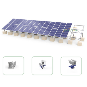 Tanaman tenaga surya baja karbon rak Panel surya pemasangan Panel surya sistem pemasangan dipasang dengan tanah - Product Image 4