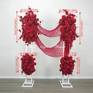 Handmade Realistic Arch Floral Arrangement modern Style Silk <b>Artificial</b> Flowers Wedding Decoration Christmas Easter - Product Image 2