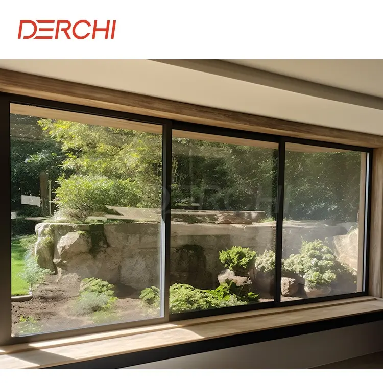 Modernes kunden spezifisches schall dichtes Haus schiebefenster Wärme-und Kaltis olierung doppelt verglastes Aluminium-Schiebefenster