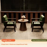 Retro Café Tisch-Stuhl-Set für 4 Personen Anpassbar für Bars, Esszimmer, Teehäuser, Milchtee-Läden Massivholz Gewerbliche Nutzung