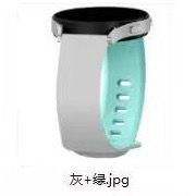 Universal 20MM 22MM Hebilla de mariposa plana Hebilla de ocho caracteres Correa de material tallado de silicona en dos colores - Product Image 5