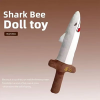 Peluche super douce en coton PP, motif requin, aigle, bras de requin, poignard, épée, homophone amusant et mignon, 31cm-50cm, cadeau d'anniversaire pour petit ami ou petite amie