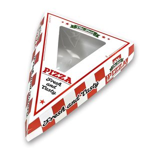 Scatola Monoporzione per Fette di Pizza, Spessa e Robusta, Usa e Getta, con Finestra Trasparente, Adatta per Microonde e Congelatore - Product Image 1