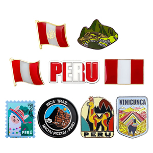 Pegatinas Metálicas de Perú, Recuerdo de Viaje a Picchu, Sudamérica, Insignias Adhesivas de Esmalte, Fábrica de DongGuan, Bienvenido a Visitar - Product Image 5