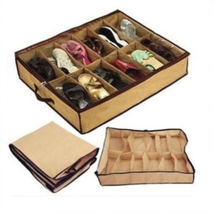 TK16 Storage Tool scatola portaoggetti in tessuto Non tessuto scatola per scarpe pieghevole per il commercio estero mondiale scatola per scarpe a prova di polvere a 12 griglie - Product Image 3