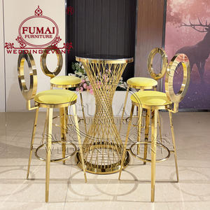 Mesas de Bar Elegantes de Acero Inoxidable Dorado para Fiestas al Aire Libre y Bodas - Product Image 3