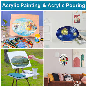 Secolorart peinture ovale panneaux de <span class=keywords><strong>toile</strong></span> planches à dessin en <span class=keywords><strong>toile</strong></span> <span class=keywords><strong>vierge</strong></span> pour étudiants artiste passe-temps peintres peinture acrylique à l'huile - Product Image 6