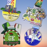 Gestalten Sie Ihre Eigene Individuelle Metall-Fußballmedaille aus Zinklegierung für 3D 5K Marathon Fußball Taekwondo Schwimmen Rennen Finisher Auszeichnungen Sportmedaillen