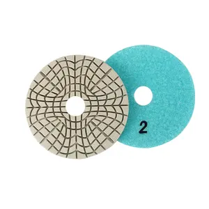 4 Inch 3 Step Wet Diamond Polishing Pads For Marble Granite Engineered Stone