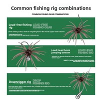 Taiyu Factory Wholesale Boxed Floating Water Sea Urchin Soft Bionic Artificial Bait Stainless Steel Sea Bass Fishing Black Pit