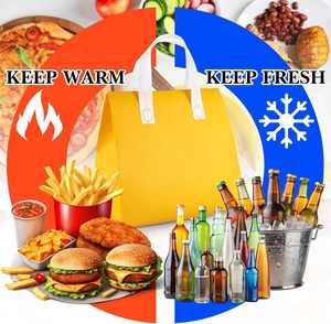 Sacs d'emballage en non-tissé avec poignée, personnalisés avec logo, 21*27*11cm, à bas prix, pour transport et emballage - Product Image 6