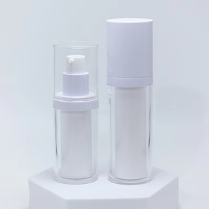 High Quality Cosmetic Airless <b>Bottle</b> 30ml 15ml Unique Acrylic Airless <b>Pump</b> <b>Bottle</b> With Color for Sunscreen Lotion Cream Packing - Product Image 2