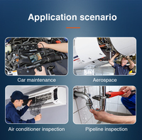 Caméra d'inspection industrielle articulée bidirectionnelle avec éclairage LED, caméra endoscopique flexible à fibre optique pour la localisation de défauts