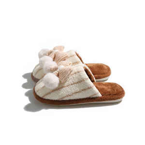 Pantoufles d'hiver classiques à bout fermé, antidérapantes, à semelle souple, respirantes, anti-odeurs, chaudes et isolées, en coton pour la maison - Product Image 1