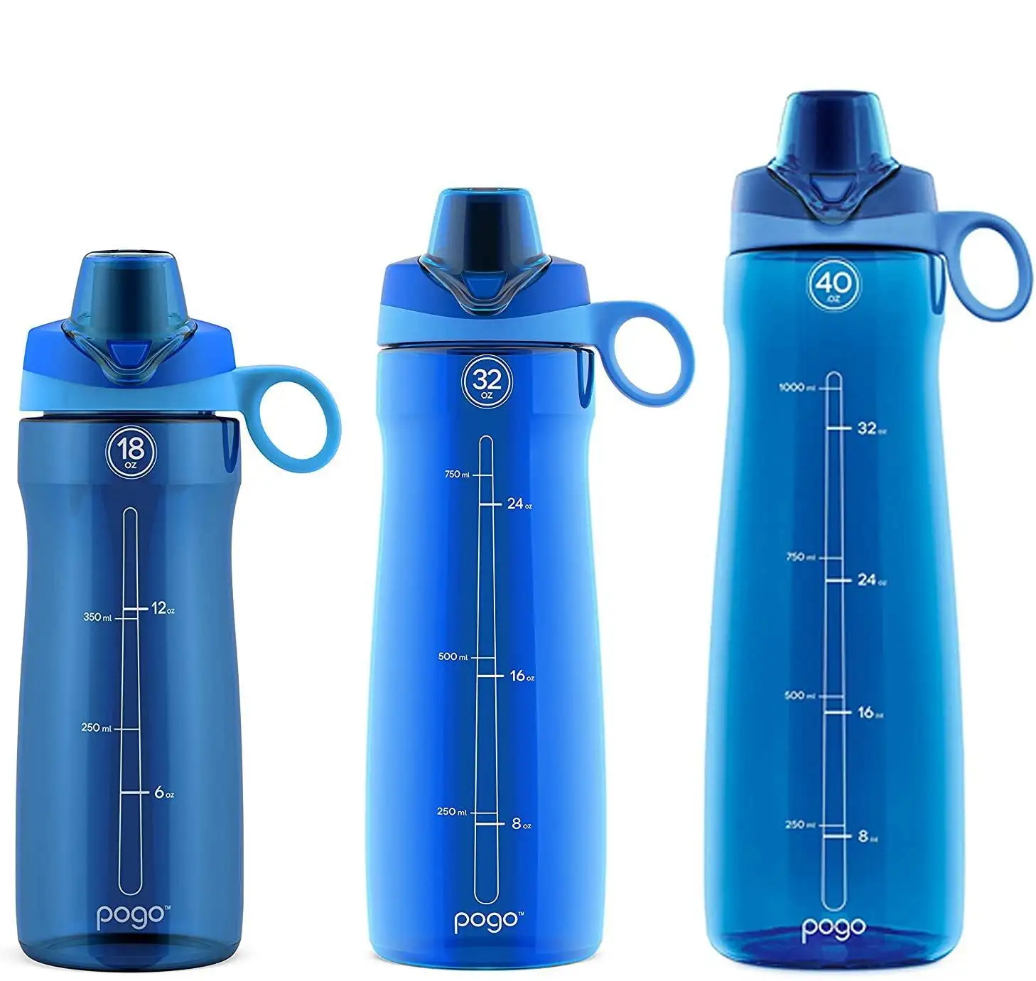Pogo BPA-free Chai Nước Nhựa Với Nắp Chug