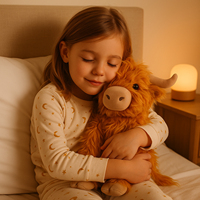 Peluche vache des Highlands, jouet en peluche doux, adorable peluche vache à poils pour cadeau d'enfant, décoration de la maison et de la chambre
