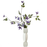 Fleurs artificielles de clématite lune de haute qualité, guirlande douce pour la décoration intérieure et les accessoires de photographie de mariage, fleurs suspendues pour l'aménagement