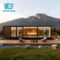 Venta caliente Casas móviles Villa Prefab Modular Movible Desmontable Apple Cabin Sleeping Container House para parques y camping