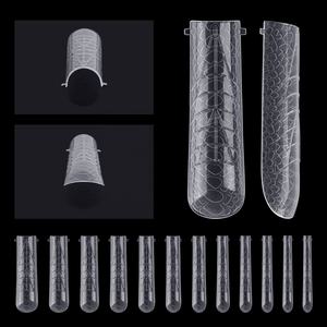 Nouveau design de moule à <span class=keywords><strong>ongles</strong></span> en <span class=keywords><strong>gel</strong></span> avec logo personnalisé et double formes <span class=keywords><strong>faux</strong></span> <span class=keywords><strong>ongles</strong></span> bon marché ensemble d'embouts longs et carrés français - Product Image 1