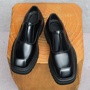 Nouvelles Chaussures Homme Automne 2025 en Cuir Brillant Imperméables Respirantes Décontractées à Semelle Épaisse Antidérapantes à Enfiler - Product Image 5